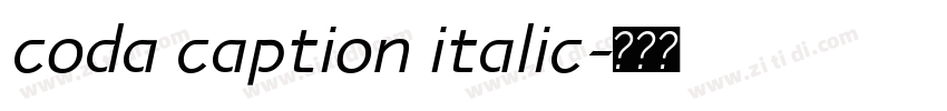 coda caption italic字体转换